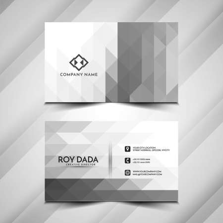 Modern mosaic style business card design vectorのイラスト素材