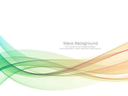 Modern colorful wave decorative background vectorのイラスト素材