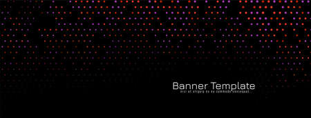 Modern colorful halftone dark banner vectorのイラスト素材