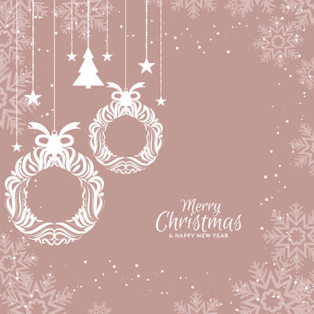 Merry Christmas elegant flat design background vectorのイラスト素材
