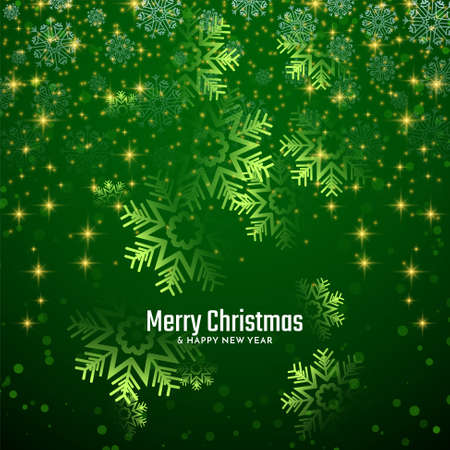 Bright shiny green Merry Christmas background design vectorのイラスト素材