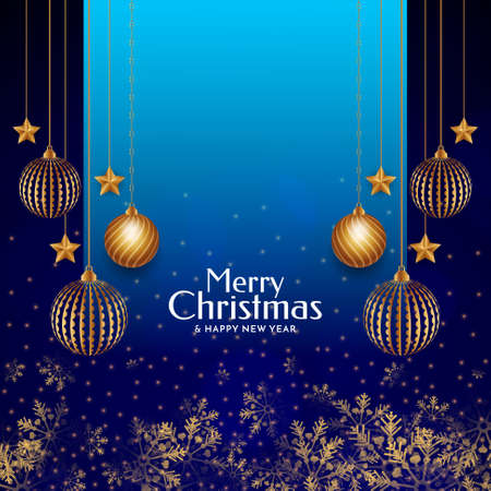 Merry Christmas festival decorative stylish background vectorのイラスト素材