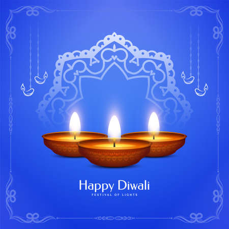 Happy Diwali traditional festival background design vectorのイラスト素材