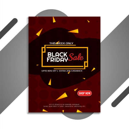 Illustration of black friday sale brochure modern template vectorのイラスト素材