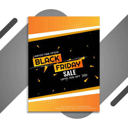black friday sale flyer modern design template vectorのイラスト素材
