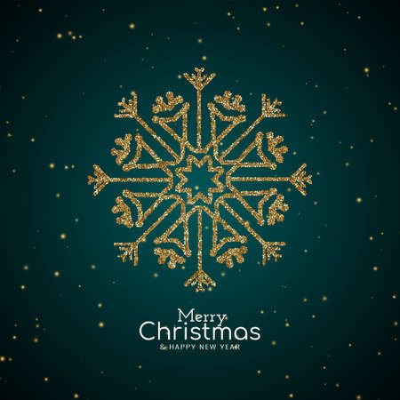 Merry Christmas festival sparkle snowflake background vectorのイラスト素材