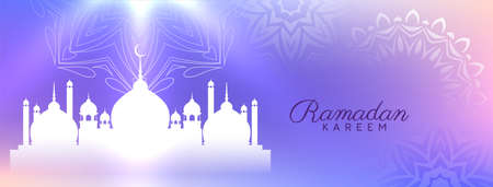 Ramadan Kareem festival stylish islamic banner design vectorのイラスト素材