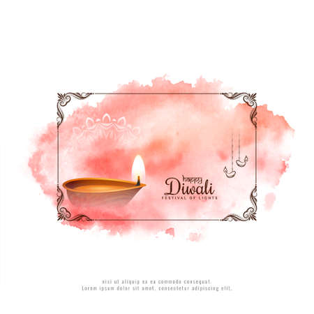 Happy Diwali festival celebration frame background design vectorのイラスト素材