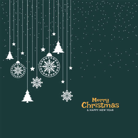 Merry Christmas festival greeting card background design vectorのイラスト素材