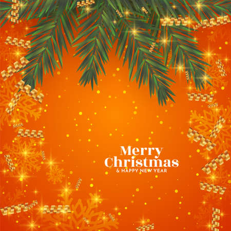 Merry Christmas celebration festival sparkling background design vectorのイラスト素材