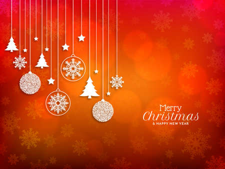 Merry Christmas festival bright bokeh background design vectorのイラスト素材