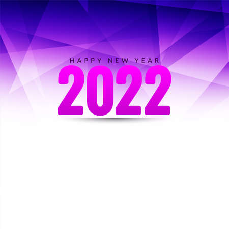 Happy New Year 2022 polygonal modern background vectorのイラスト素材