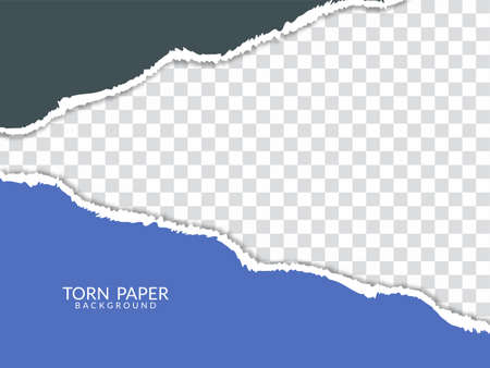 Colorful Torn paper design on transparent modern background vectorのイラスト素材