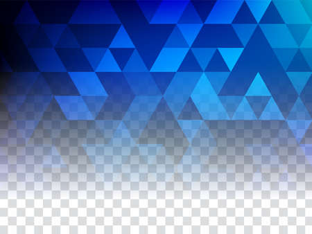 Modern blue color geometric crystal transparent background vectorのイラスト素材