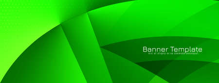 Glossy modern wave style green corporate banner design vectorのイラスト素材