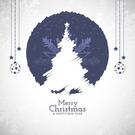Merry Christmas festival decorative modern background design vectorのイラスト素材