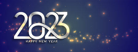 Happy new year 2023 modern decorative banner design vector