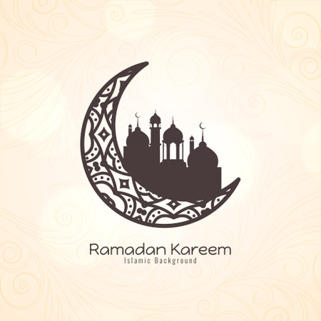 Ramadan Kareem Islamic religious festival background vectorのイラスト素材