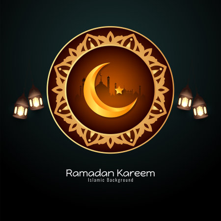 Religious Ramadan Kareem Islamic festival artistic background vectorのイラスト素材