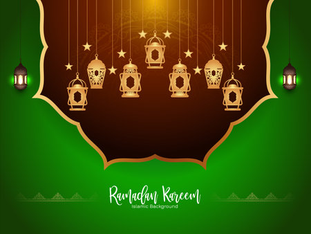 Ramadan Kareem Islamic festival celebration decorative background vectorのイラスト素材