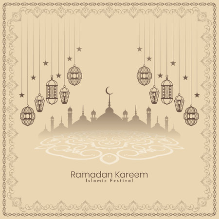 Ramadan Kareem cultural Islamic festival greeting background vectorのイラスト素材
