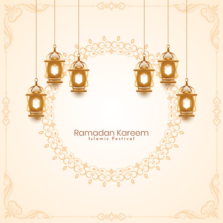 Ramadan Kareem Islamic festival celebration decorative background vectorのイラスト素材