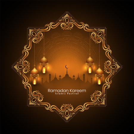 Ramadan Kareem cultural Islamic festival greeting background vectorのイラスト素材