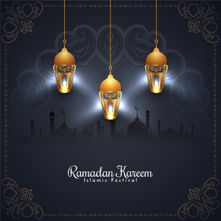 Ramadan Kareem cultural Islamic festival greeting background vectorのイラスト素材
