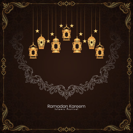 Beautiful Ramadan Kareem Islamic traditional festival background vectorのイラスト素材