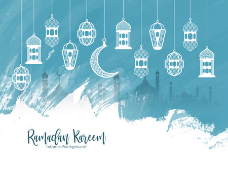 Cultural Ramadan Kareem Islamic festival celebration background vectorのイラスト素材