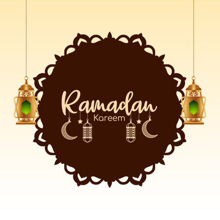 Ramadan Kareem Islamic arabic festival greeting background vectorのイラスト素材