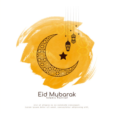 Eid Mubarak cultural muslim festival Islamic background design vectorのイラスト素材