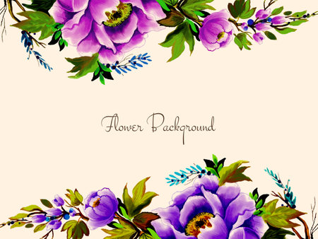 Beautiful flower design decorative vintage background vectorのイラスト素材