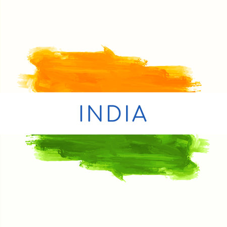 Elegant Indian flag theme modern design isolated background vectorのイラスト素材