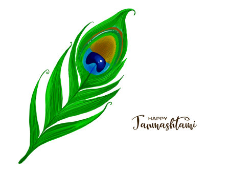 Happy Janmashtami Indian festival celebration background vectorのイラスト素材