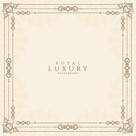 Beautiful decorative frame artistic background vectorのイラスト素材