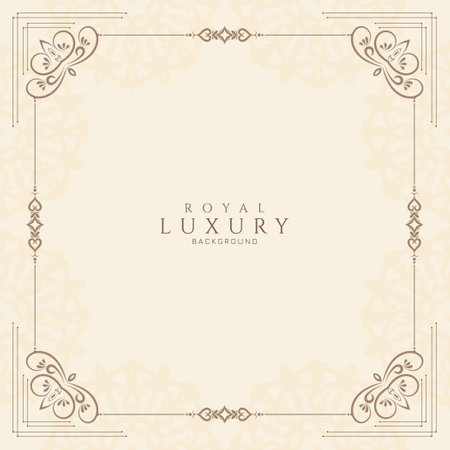 Abstract decorative frame luxury elegant background vectorのイラスト素材