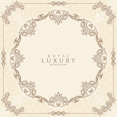 Elegant decorative frame ornate background vectorのイラスト素材