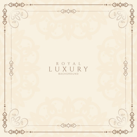 Elegant vintage decorative floral frame background vectorのイラスト素材