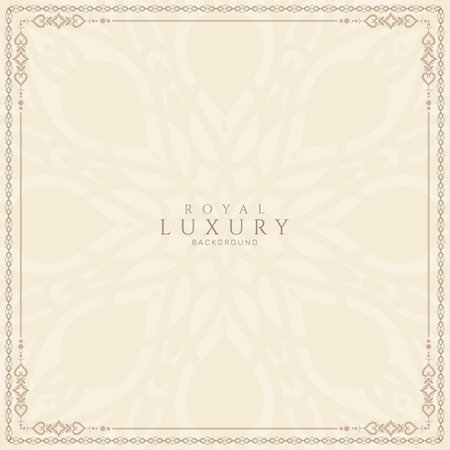 Elegant royal decorative floral frame background vectorのイラスト素材