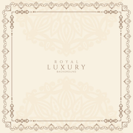 Elegant royal decorative floral frame background vectorのイラスト素材
