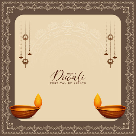 Happy Diwali Indian festival celebration elegant background vectorのイラスト素材