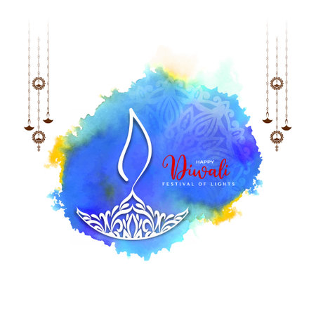 Happy Diwali traditional Indian festival celebration background vectorのイラスト素材