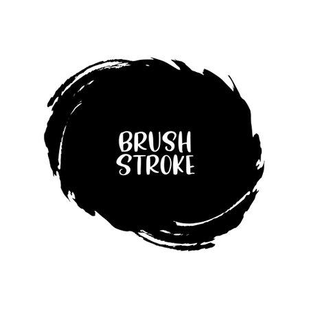 Black watercolor brush stroke decorative grunge design vectorのイラスト素材