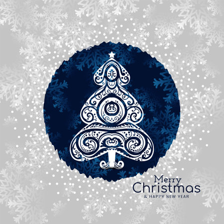 Merry Christmas festival stylish greeting card design vectorのイラスト素材