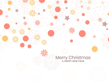 Merry Christmas cultural festival beautiful snowflakes background vectorのイラスト素材