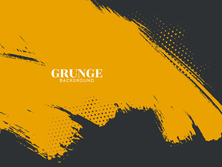 Abstract grunge texture rough yellow and black background design vectorのイラスト素材