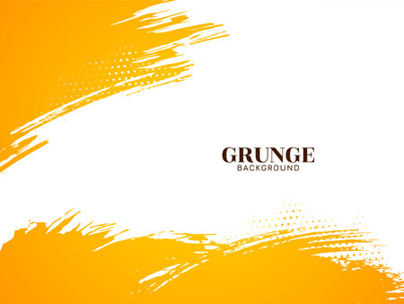 Abstract yellow brush stroke grunge texture rough background vectorのイラスト素材