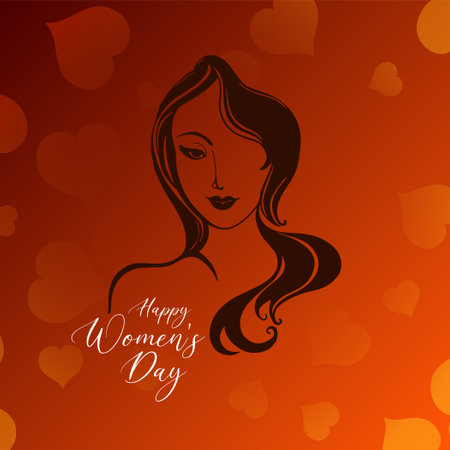 Happy International Women's day 8 march celebration greeting card vectorのイラスト素材