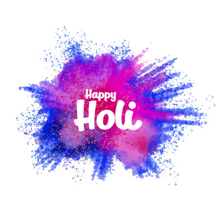 Happy Holi festival colorful color splash design vectorのイラスト素材